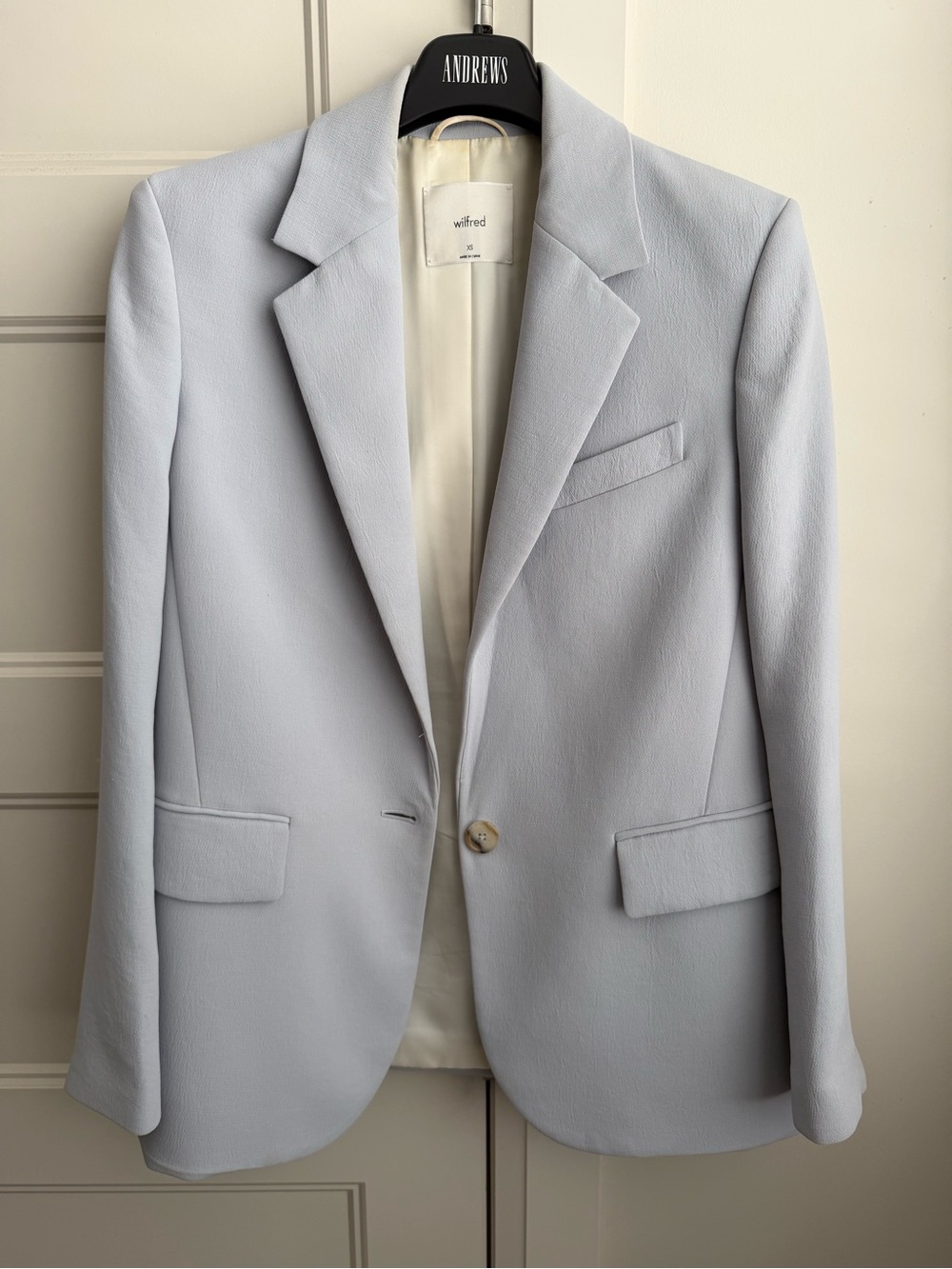 Wilfred Powder Blue Single-Breasted Blazer